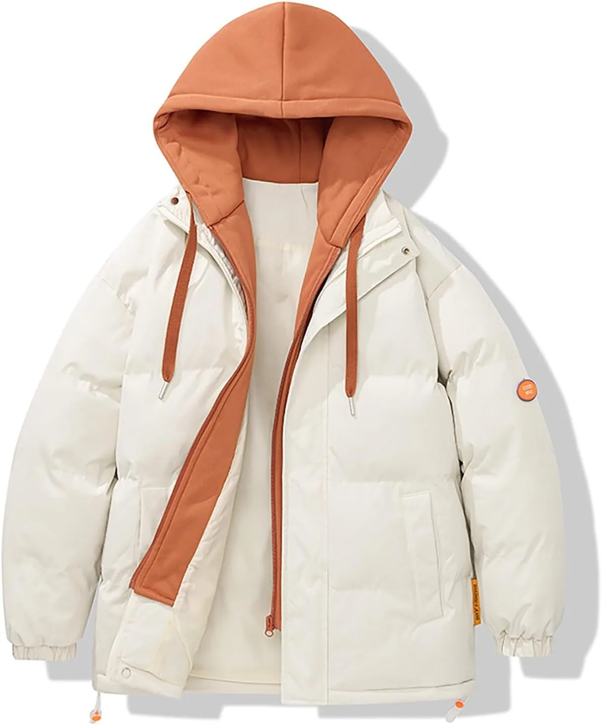 Men's Lightweight Puffer Jacket Hooded Coat Bubble Warm Jacket Men ThiCasual Winter Windproof Insulated Jacket