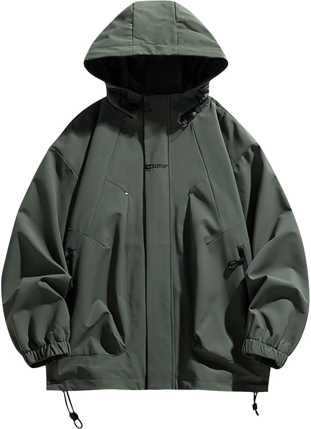 Men's Outdoor Jacket Lightweight Mountaineering Jacket Casual Windbreaker Jackets Windproof Zip Up Coats with Pockets