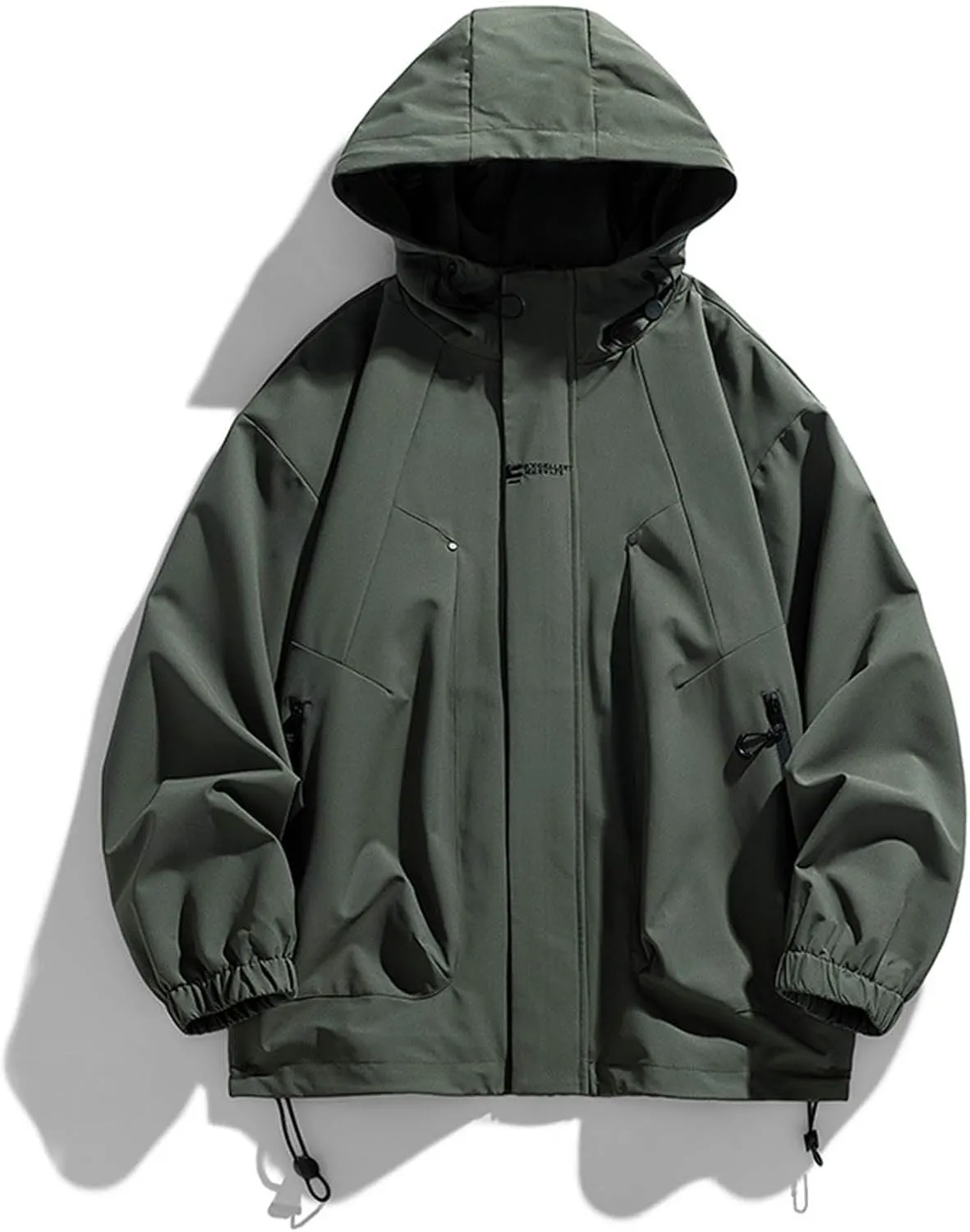 Men's Outdoor Jacket Lightweight Mountaineering Jacket Casual Windbreaker Jackets Windproof Zip Up Coats with Pockets