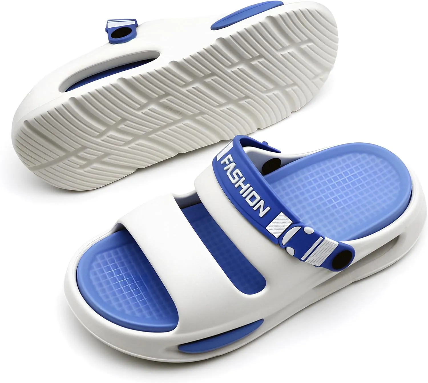 Men's Slide Sandals Indoor and Outdoor, Casual Platform Slide Sandals for Men Spring Summer, Lightweight Comfortable Cushioned Open Toe Men??s Slippers Shoes