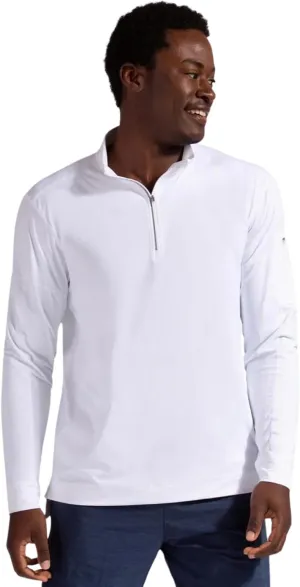 Men's UPF 50  Sun Protection Mock Zip Active Top