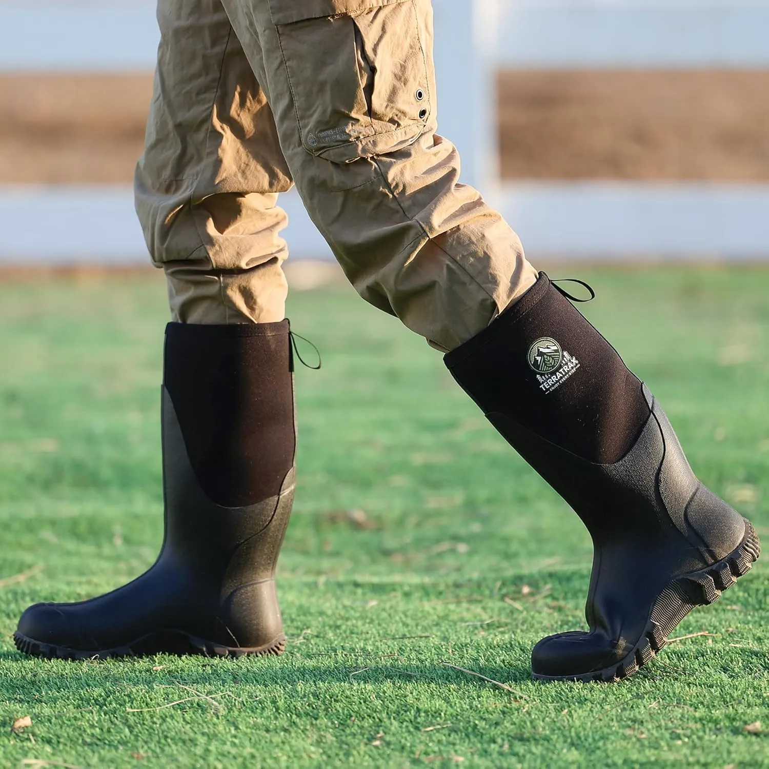 Men's Waterproof Rubber Muck Rain and Work Boot ?C Durable 6mm Neoprene Insulated, Ideal for Fishing Hunting & Farming
