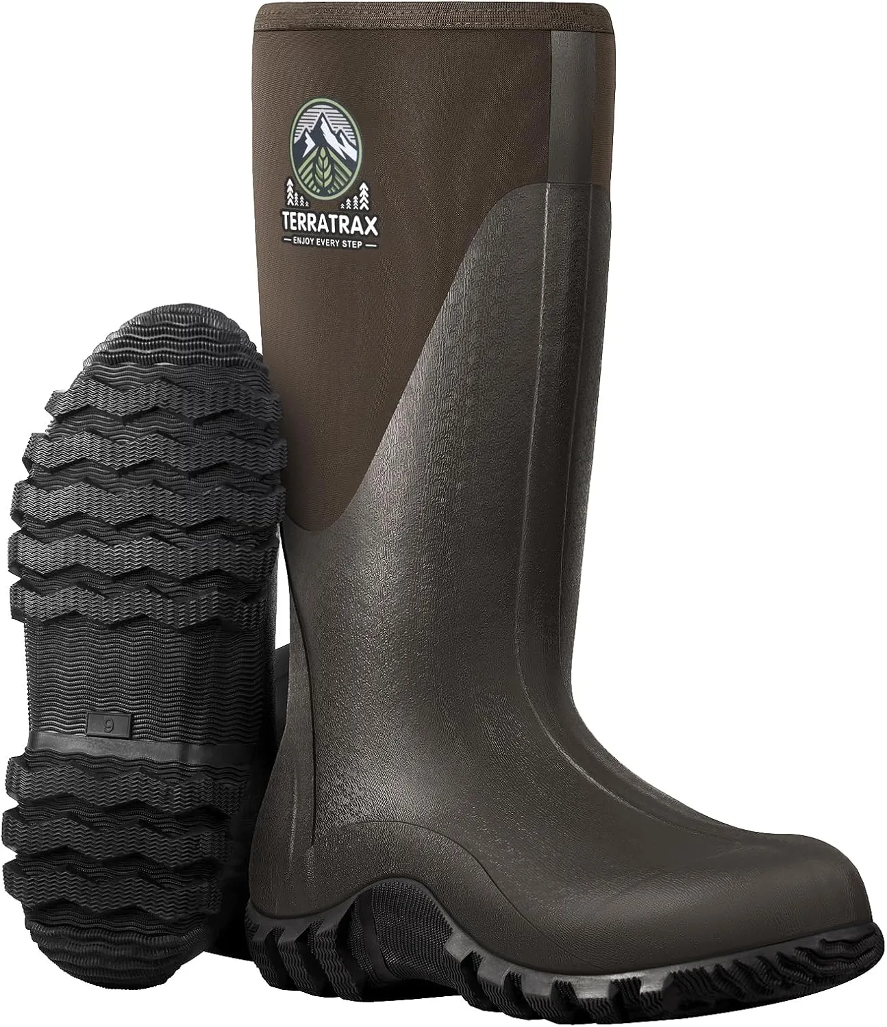 Men's Waterproof Rubber Muck Rain and Work Boot ?C Durable 6mm Neoprene Insulated, Ideal for Fishing Hunting & Farming
