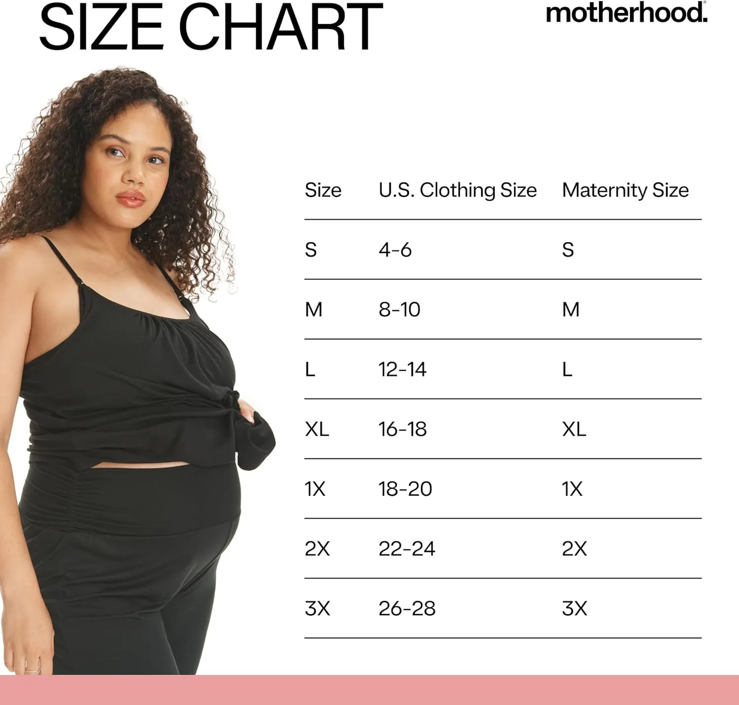 Motherhood Maternity Women's Swing Cami & Foldover Pant, Lounge Set, Breastfeeding Sleepwear