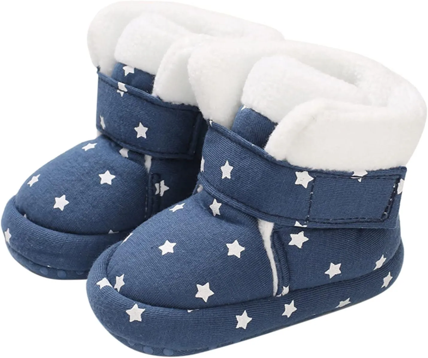 Newborn Baby Soft Fleece Booties Infant House Slippers Socks Shoe Non Slip Toddler First-Walkers Girls Canvas Shoes