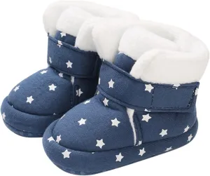 Newborn Baby Soft Fleece Booties Infant House Slippers Socks Shoe Non Slip Toddler First-Walkers Girls Canvas Shoes