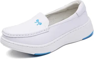 Orthopedic Nursing Shoes,Comfortable Oil and Slip-Resistant Loafers Nurse Shoes for Women,Lightweight Breathable Food Service Chef Shoes,with Arch Support