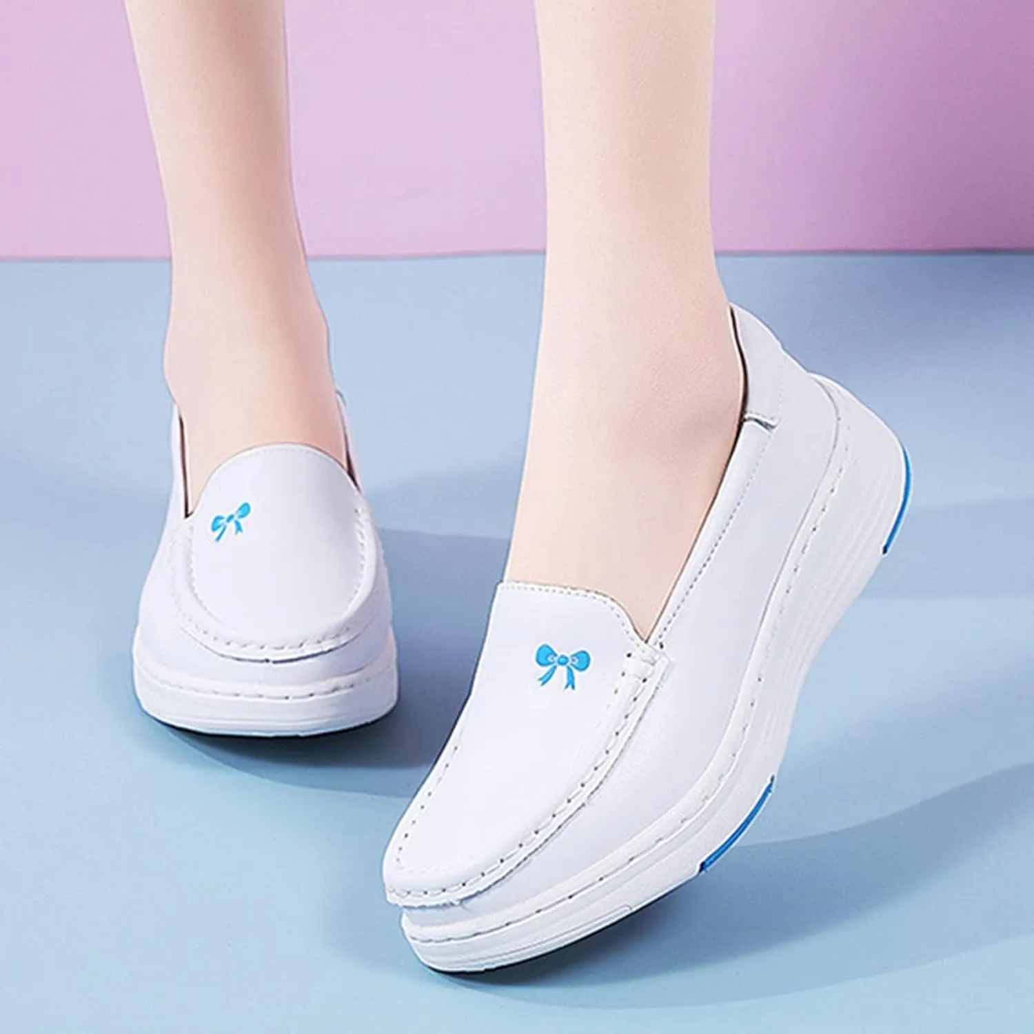 Orthopedic Nursing Shoes,Comfortable Oil and Slip-Resistant Loafers Nurse Shoes for Women,Lightweight Breathable Food Service Chef Shoes,with Arch Support
