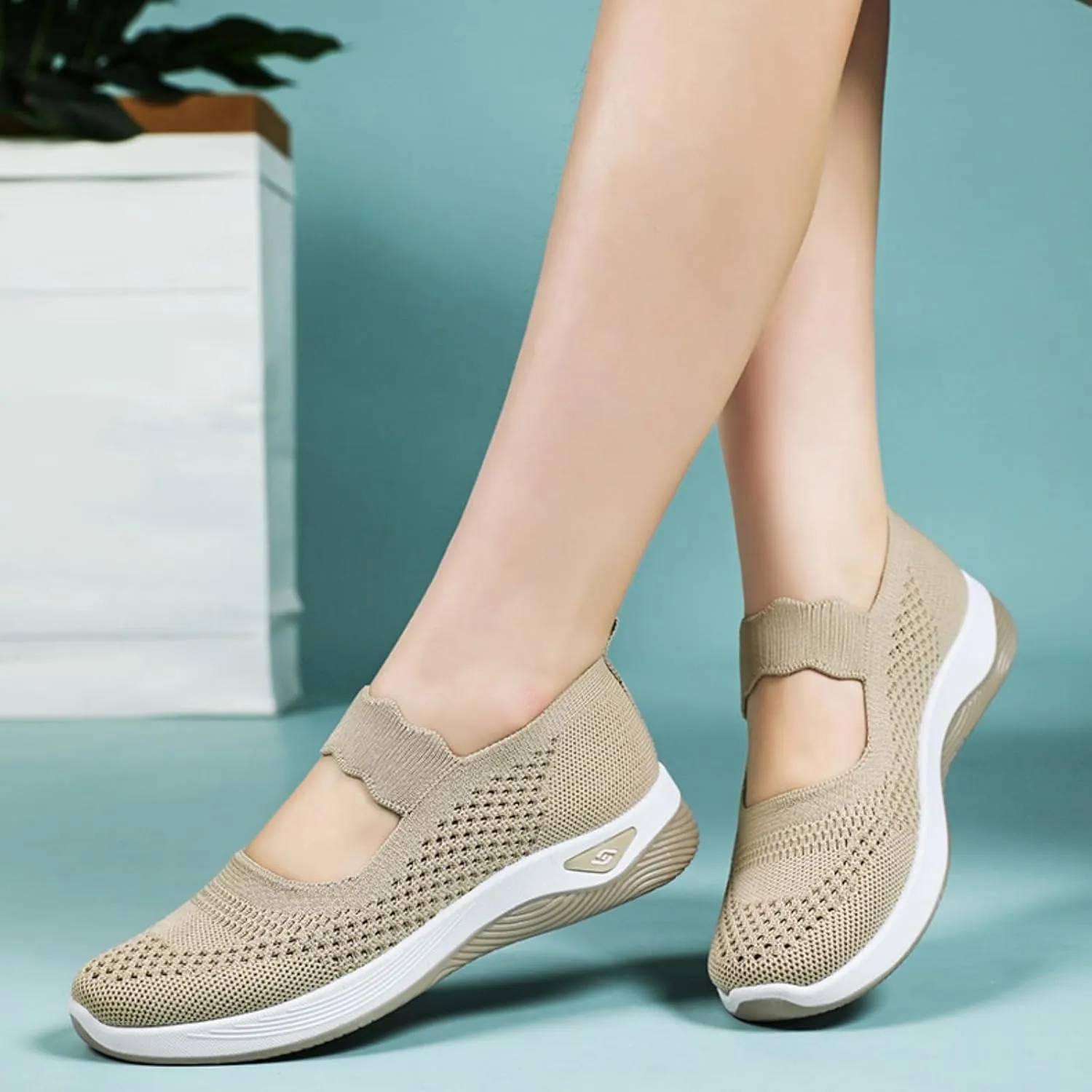 Orthopedic Shoes for Women Arch Support Running Walking Shoe Breathable Wide Toes Nurse Shoes Non Slip Comfortable Slip On Sneakers Food Service Lightweight Casual Sneaker