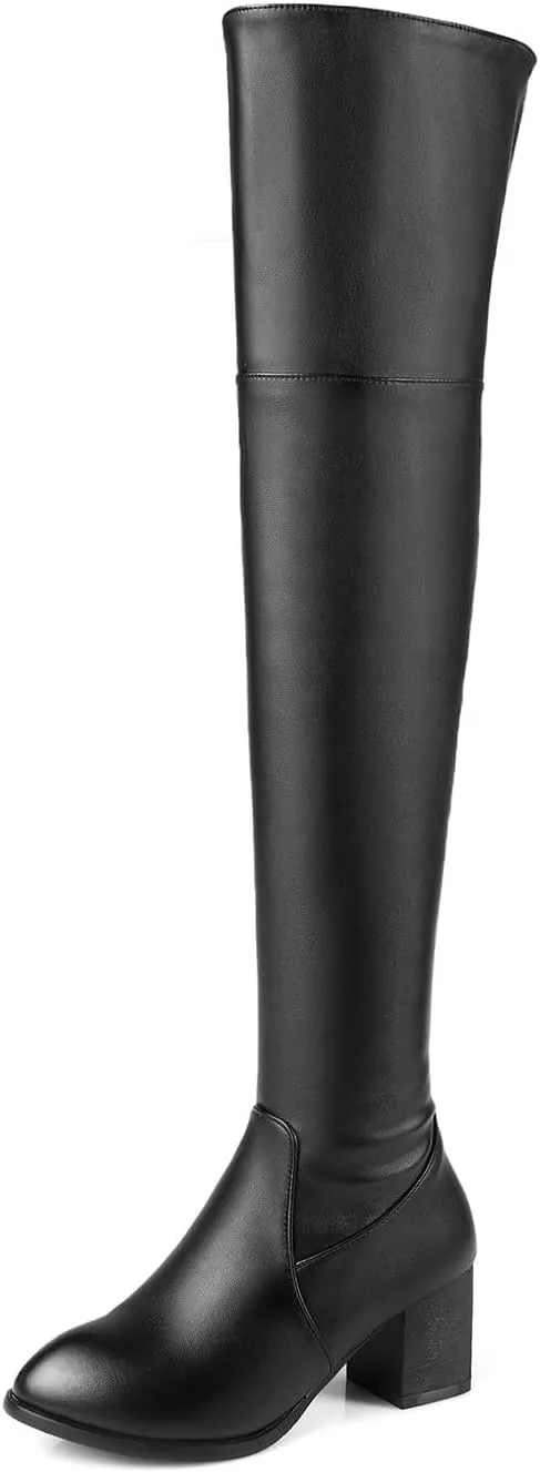 Over the Knee Boots Thigh High Boots for Women Autumn And Winter Fashion Boots Half Zipper Over Knee Boot Comfortable