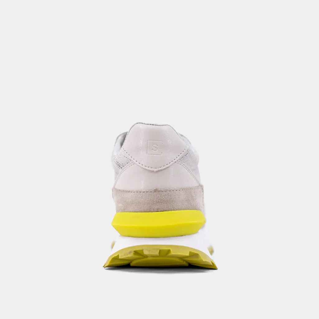 Phoebe Sneakers- Silver/Orange/Lime
