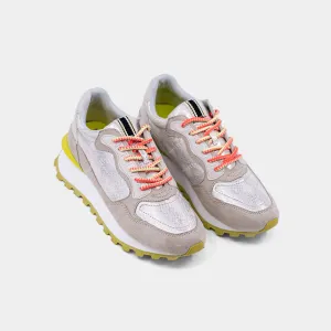 Phoebe Sneakers- Silver/Orange/Lime