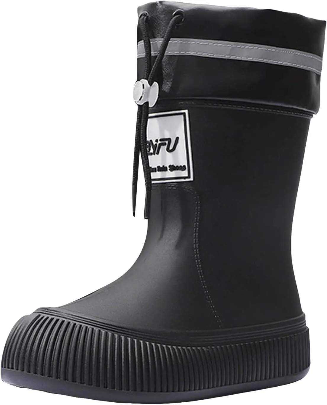 Rain Boots for Kids Mid Calf Toddler Rain Boots Baby Kids Easy-on Rain shoes Children Waterproof Shoes Colors Unisex-Child