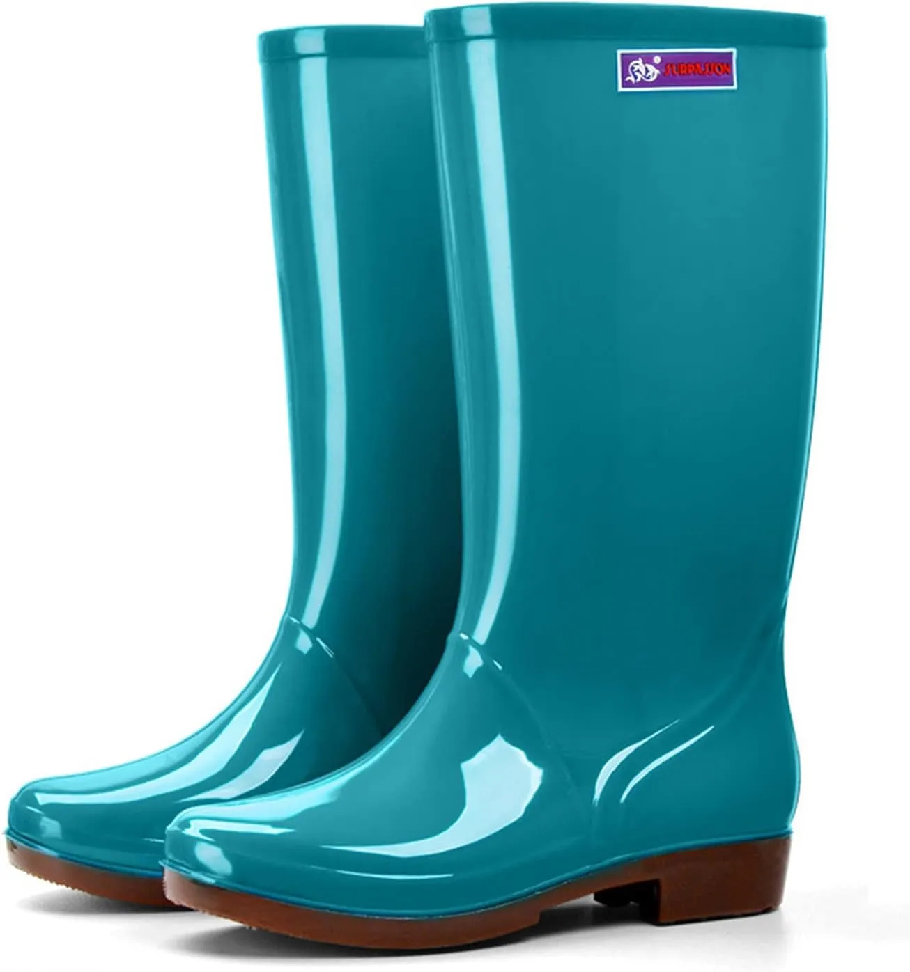 Rain Boots Women,Women's Mid Calf Rain Boots Solid Color Waterproof Boots Outdoor Garden Shoes Comfortable Work Boots