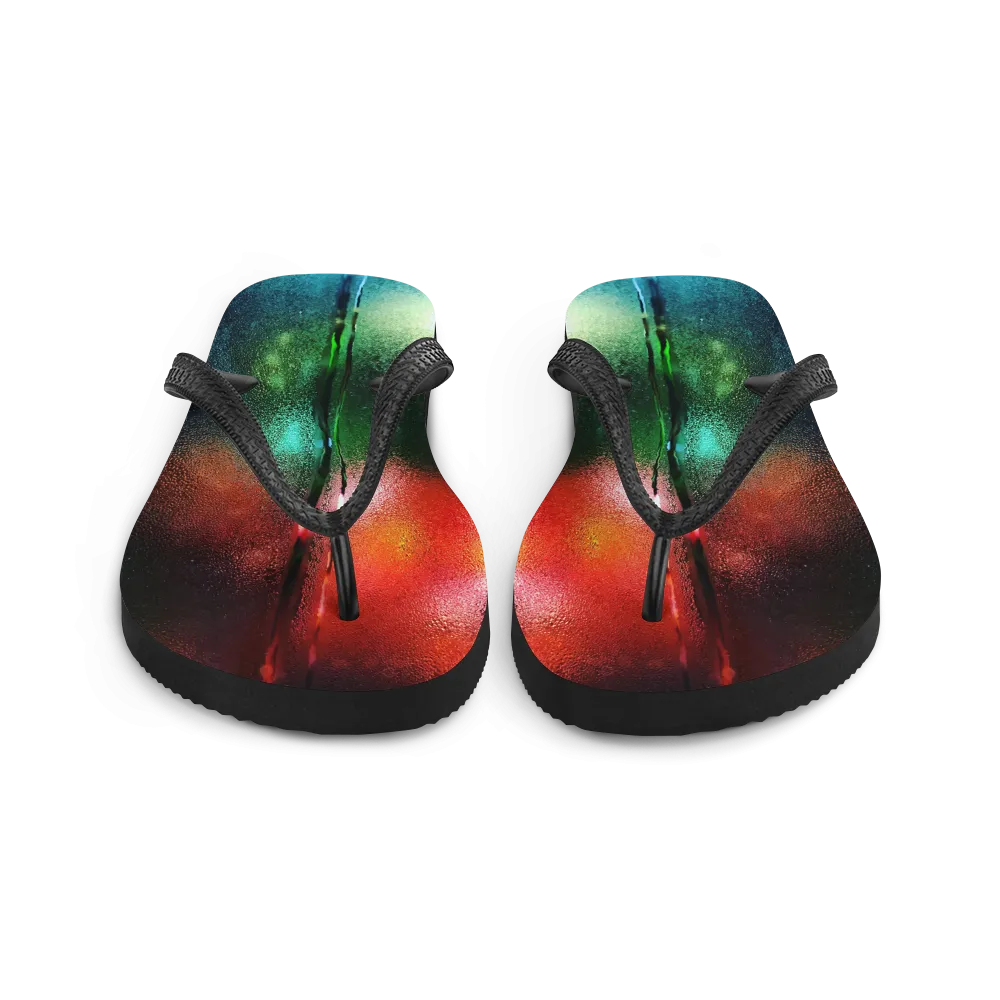 Rainy Bokeh Flip-Flops