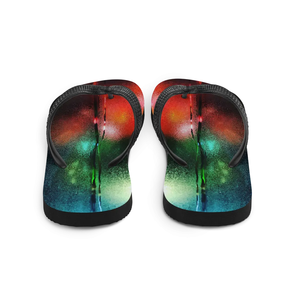 Rainy Bokeh Flip-Flops