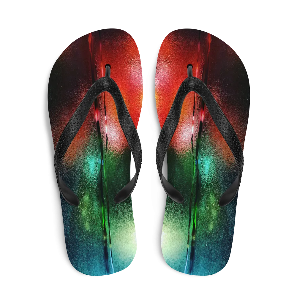 Rainy Bokeh Flip-Flops