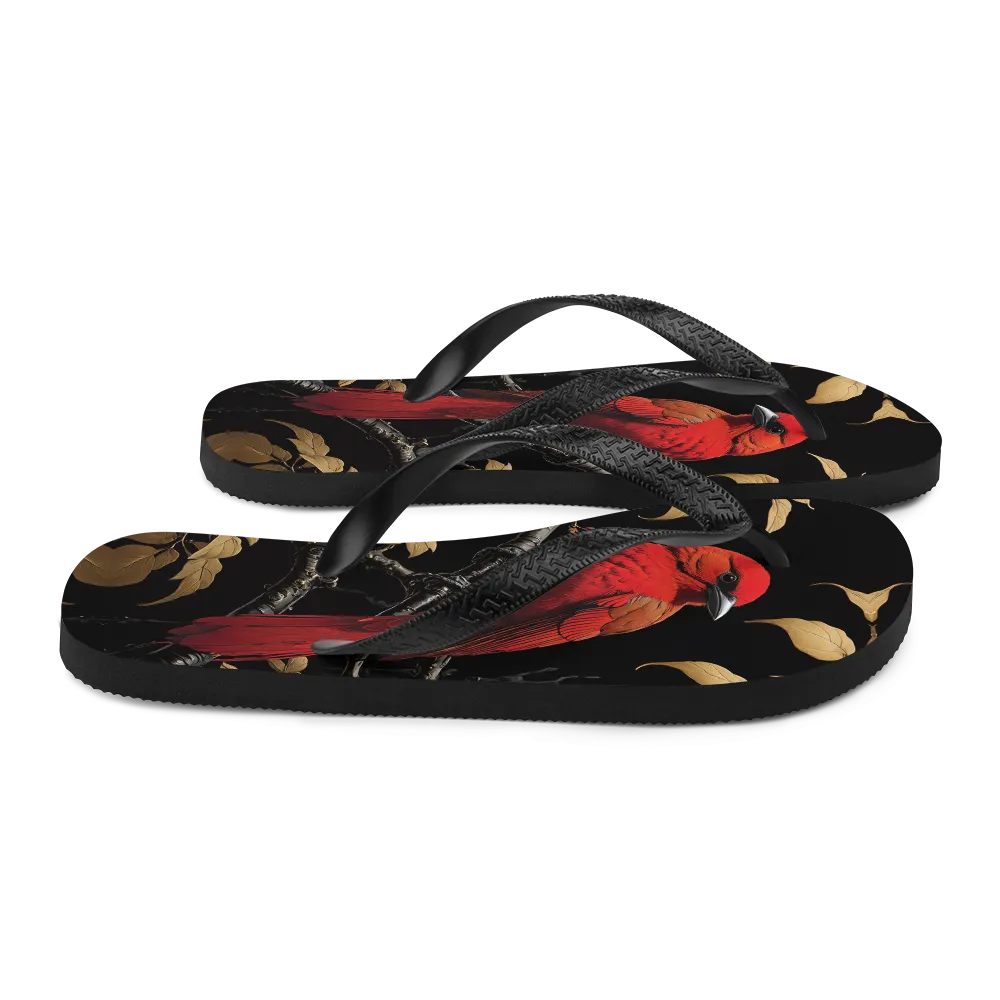 Red Bird Flip Flops