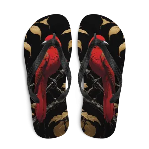 Red Bird Flip Flops