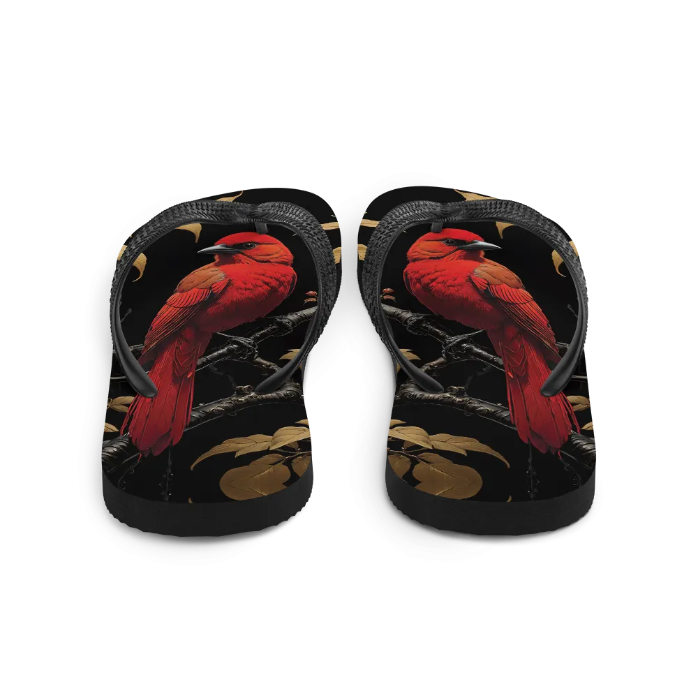 Red Bird Flip Flops