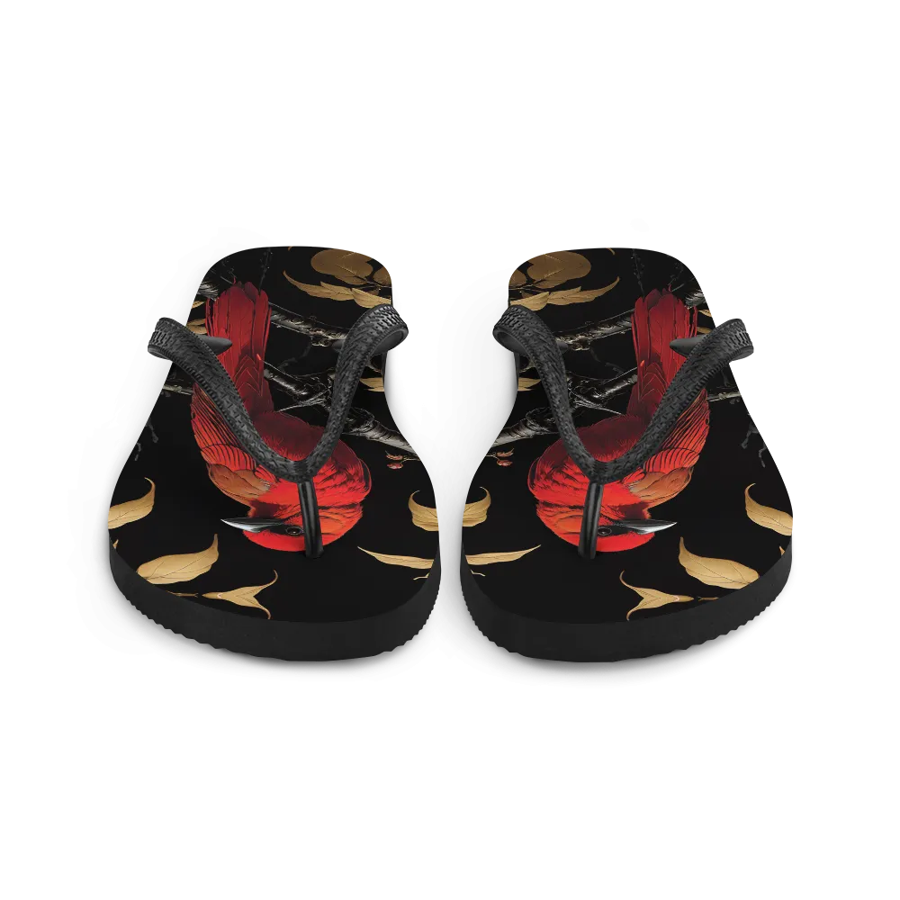 Red Bird Flip Flops