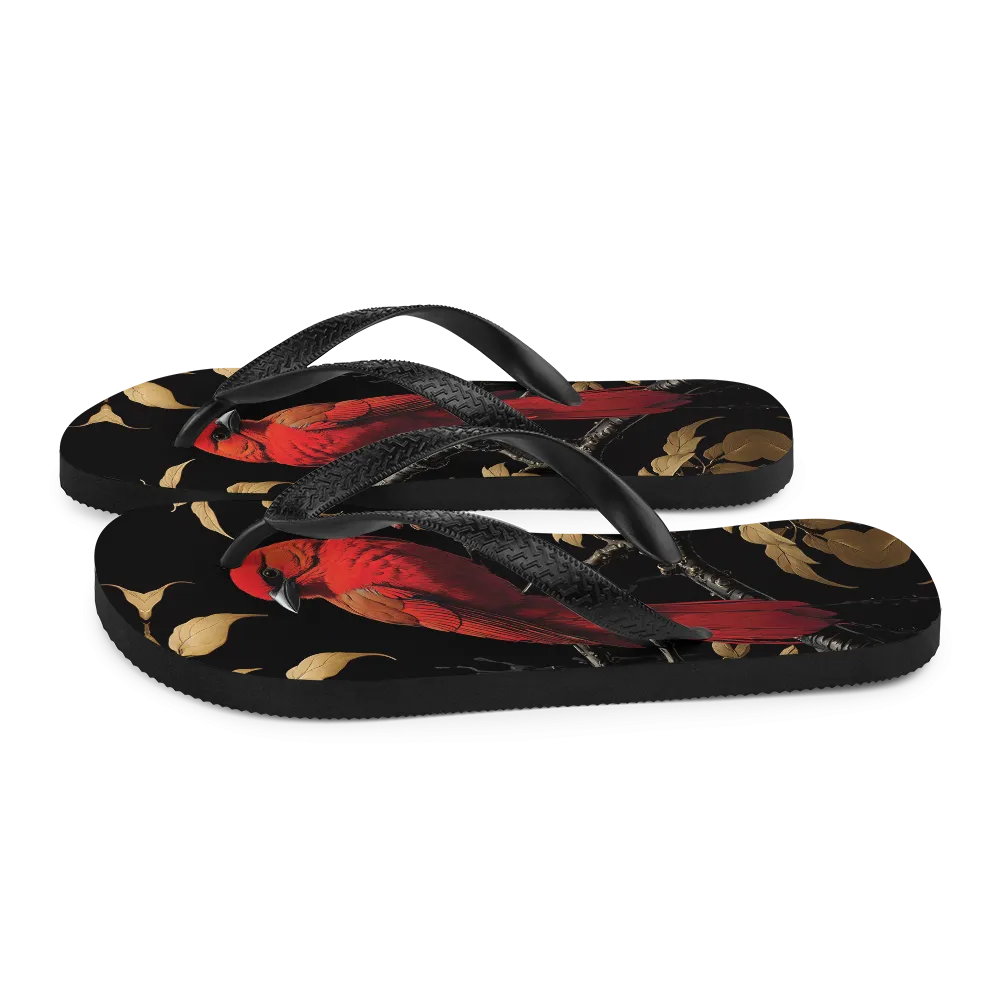 Red Bird Flip Flops