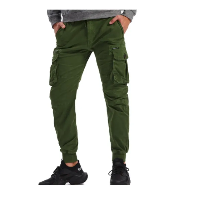 Rugzakj - Cargo Broek Heren – Comfortabele Outdoor Broek met Zakken, Elastische Taille