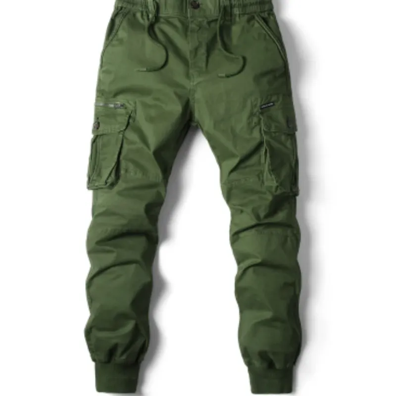 Rugzakj - Cargo Broek Heren – Comfortabele Outdoor Broek met Zakken, Elastische Taille