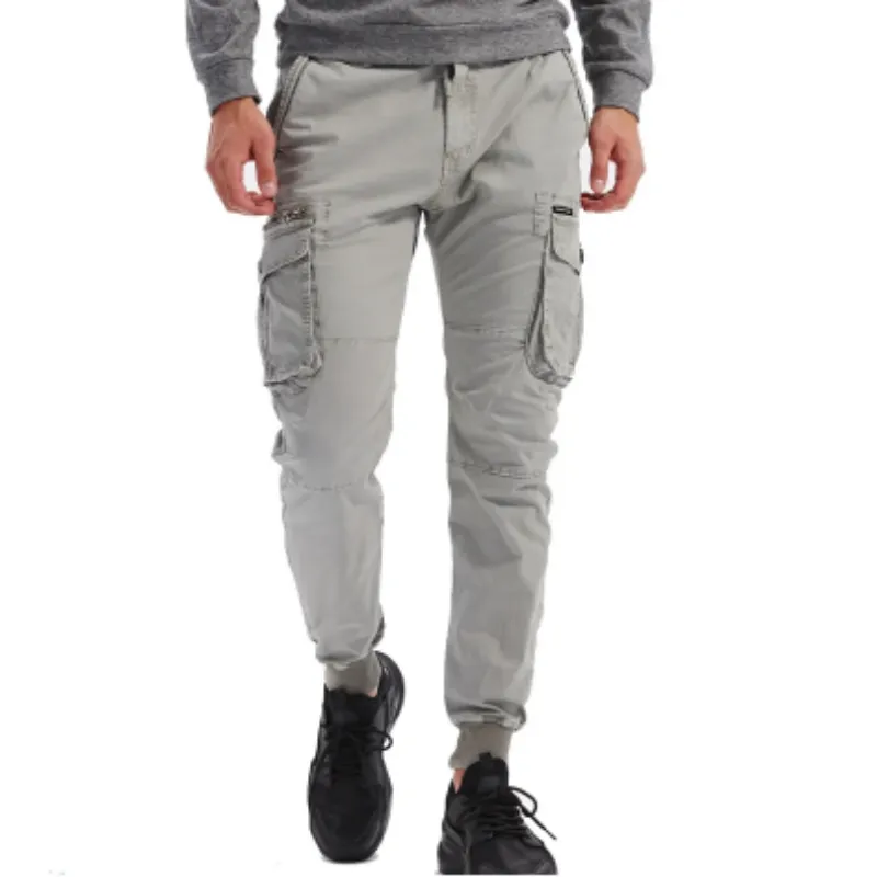 Rugzakj - Cargo Broek Heren – Comfortabele Outdoor Broek met Zakken, Elastische Taille
