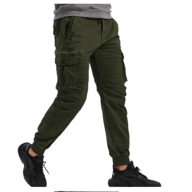 Rugzakj - Cargo Broek Heren – Comfortabele Outdoor Broek met Zakken, Elastische Taille