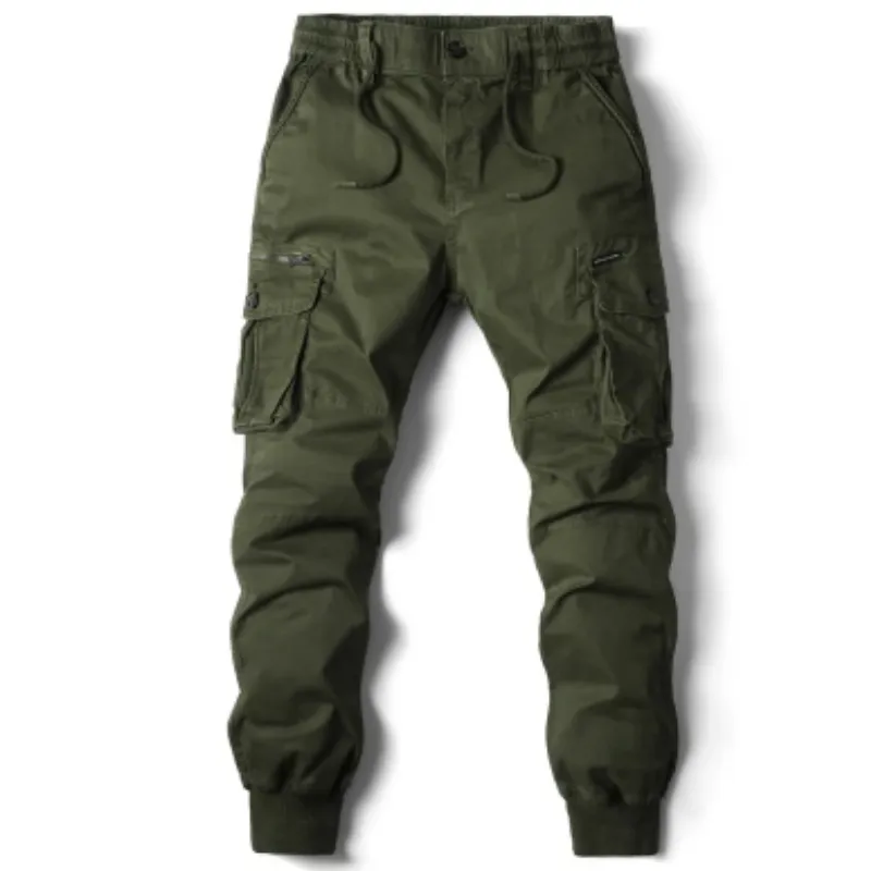 Rugzakj - Cargo Broek Heren – Comfortabele Outdoor Broek met Zakken, Elastische Taille