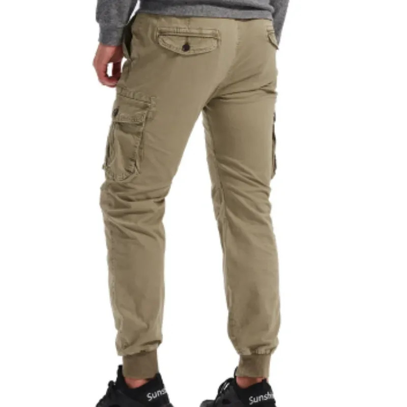 Rugzakj - Cargo Broek Heren – Comfortabele Outdoor Broek met Zakken, Elastische Taille