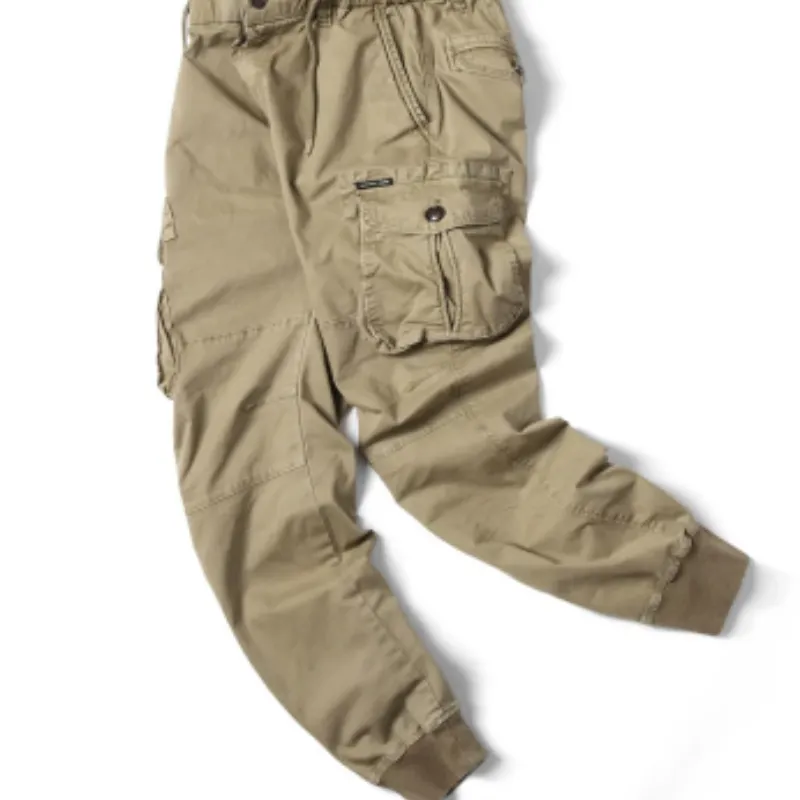 Rugzakj - Cargo Broek Heren – Comfortabele Outdoor Broek met Zakken, Elastische Taille