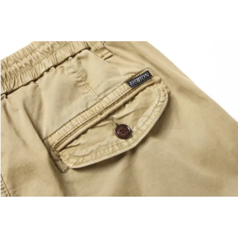 Rugzakj - Cargo Broek Heren – Comfortabele Outdoor Broek met Zakken, Elastische Taille