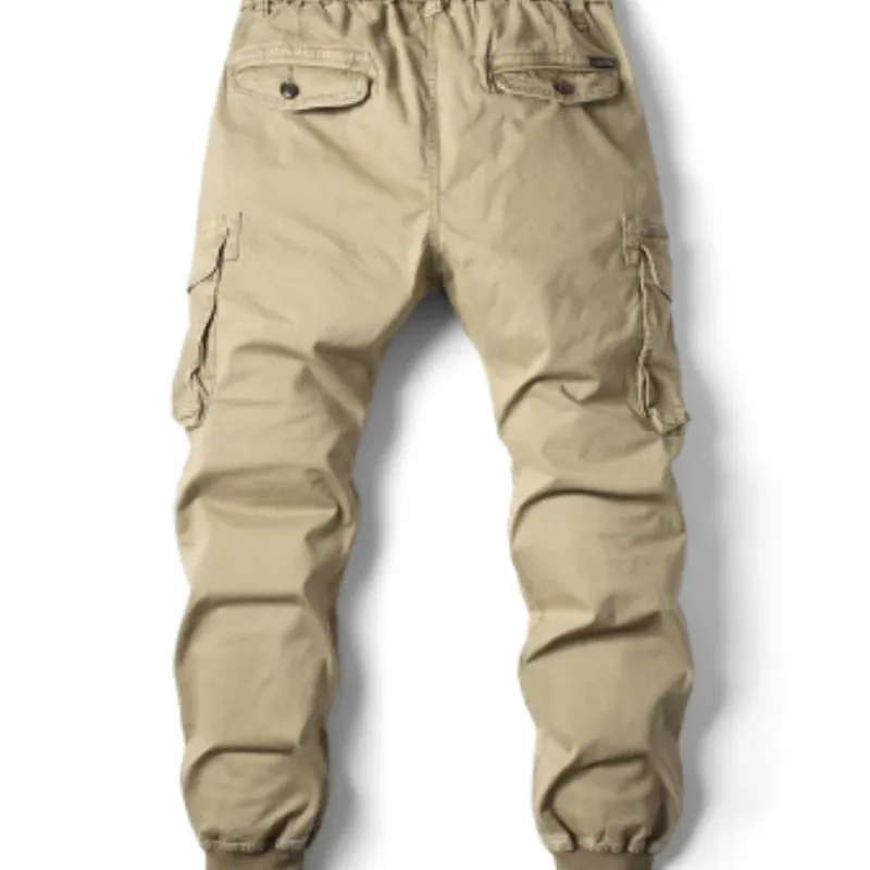 Rugzakj - Cargo Broek Heren – Comfortabele Outdoor Broek met Zakken, Elastische Taille