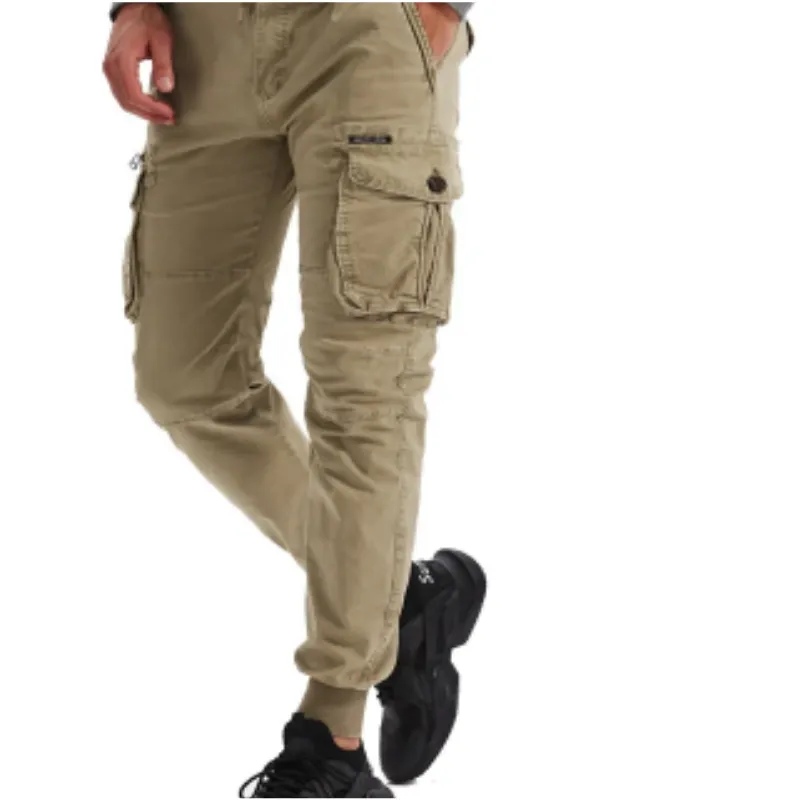 Rugzakj - Cargo Broek Heren – Comfortabele Outdoor Broek met Zakken, Elastische Taille