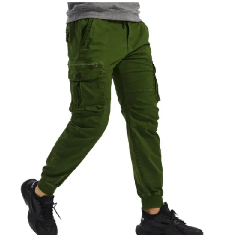 Rugzakj - Cargo Broek Heren – Comfortabele Outdoor Broek met Zakken, Elastische Taille