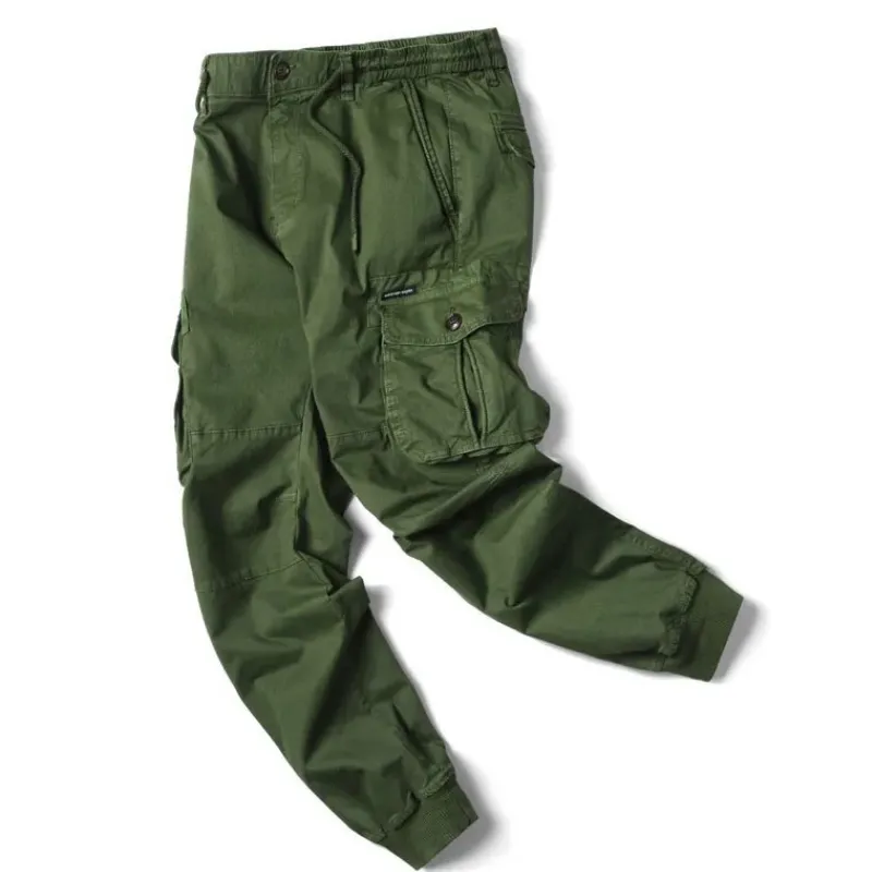 Rugzakj - Cargo Broek Heren – Comfortabele Outdoor Broek met Zakken, Elastische Taille