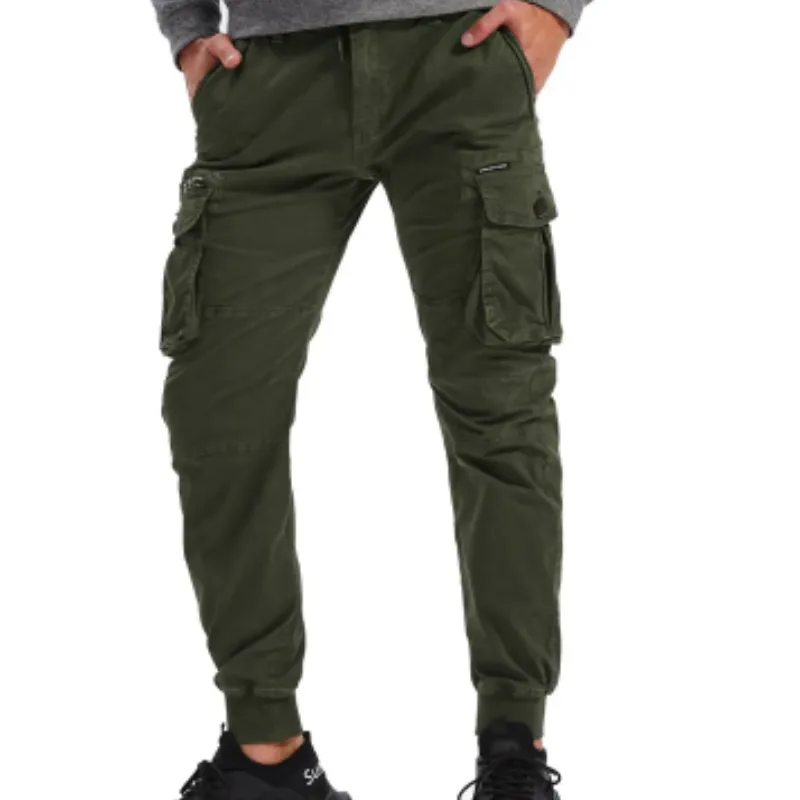 Rugzakj - Cargo Broek Heren – Comfortabele Outdoor Broek met Zakken, Elastische Taille