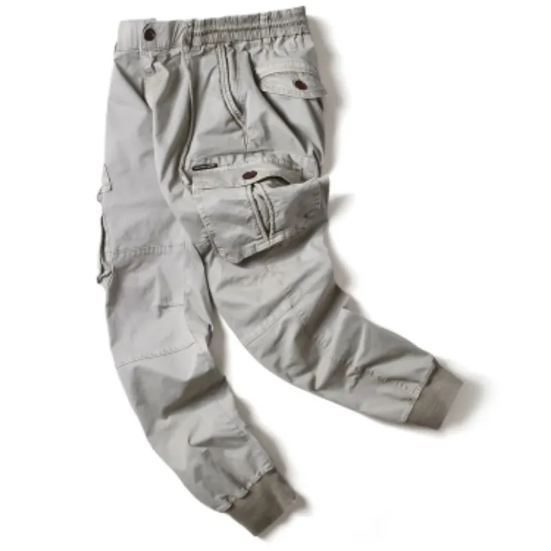 Rugzakj - Cargo Broek Heren – Comfortabele Outdoor Broek met Zakken, Elastische Taille