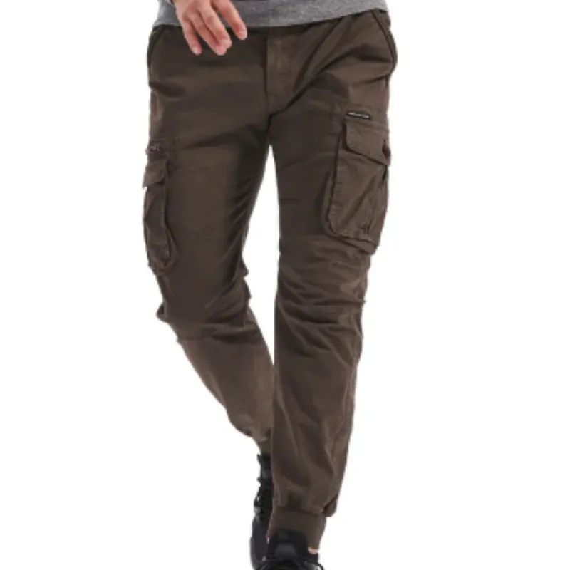 Rugzakj - Cargo Broek Heren – Comfortabele Outdoor Broek met Zakken, Elastische Taille