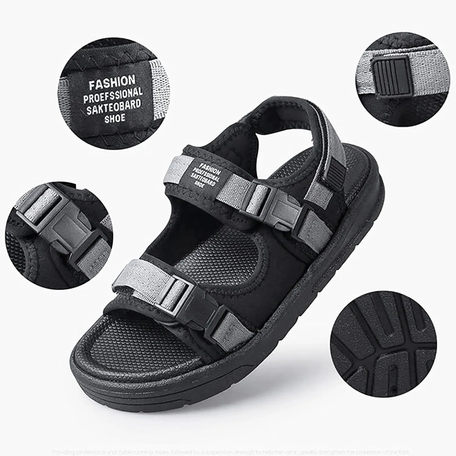 Sandal Mens Casual Summer New Outdoor Leisure Beach Shoes Bottom Strap Sandals Friar Sandals