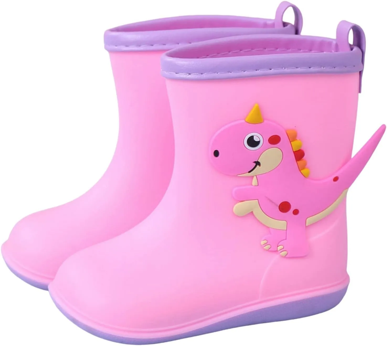 sfdgfhyf Toddler Rain Boots aterproof, Baby Kids Short Rubber Rain Shoes Lightweight for Boys Girls Small Children Baby