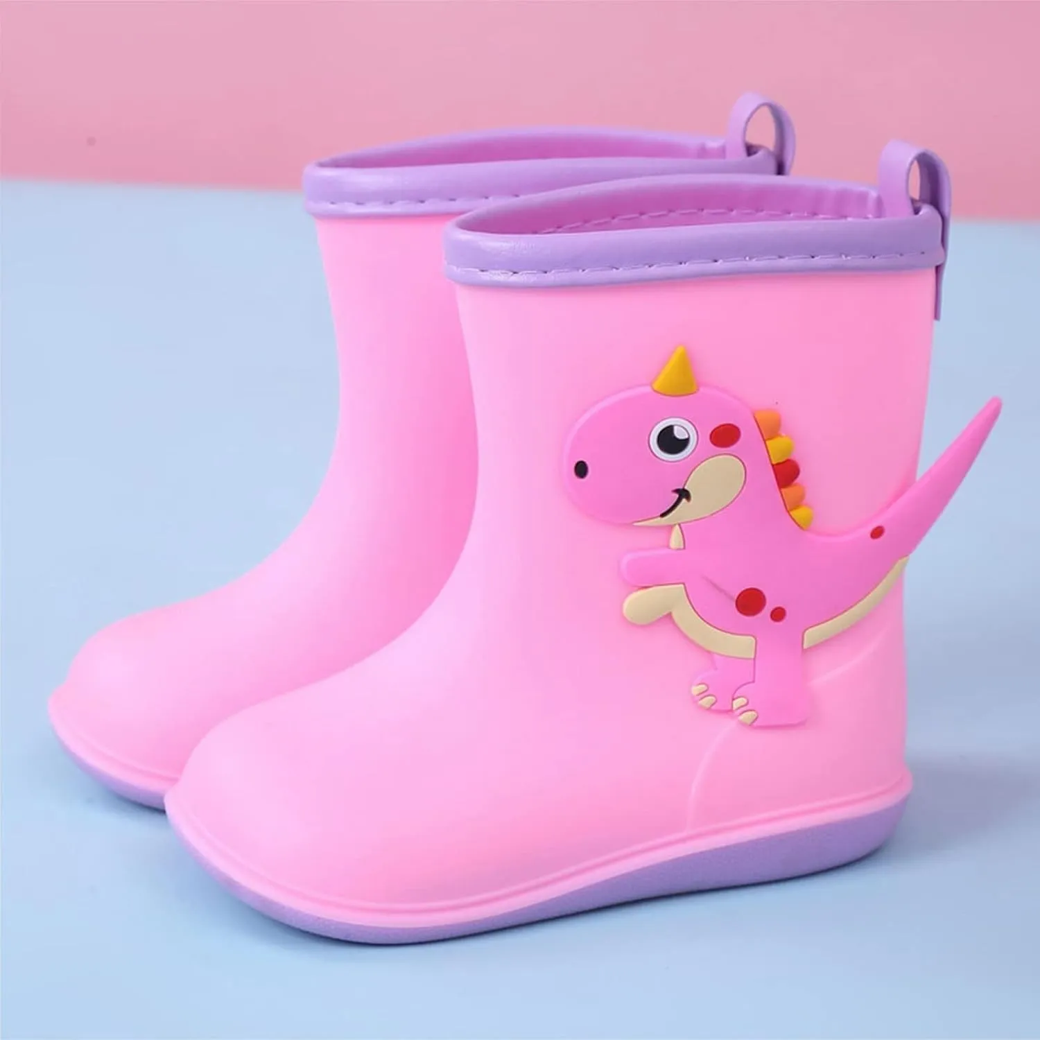 sfdgfhyf Toddler Rain Boots aterproof, Baby Kids Short Rubber Rain Shoes Lightweight for Boys Girls Small Children Baby