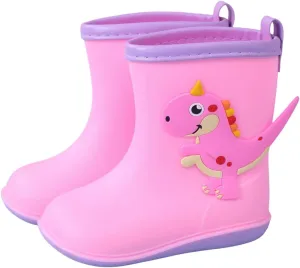 sfdgfhyf Toddler Rain Boots aterproof, Baby Kids Short Rubber Rain Shoes Lightweight for Boys Girls Small Children Baby