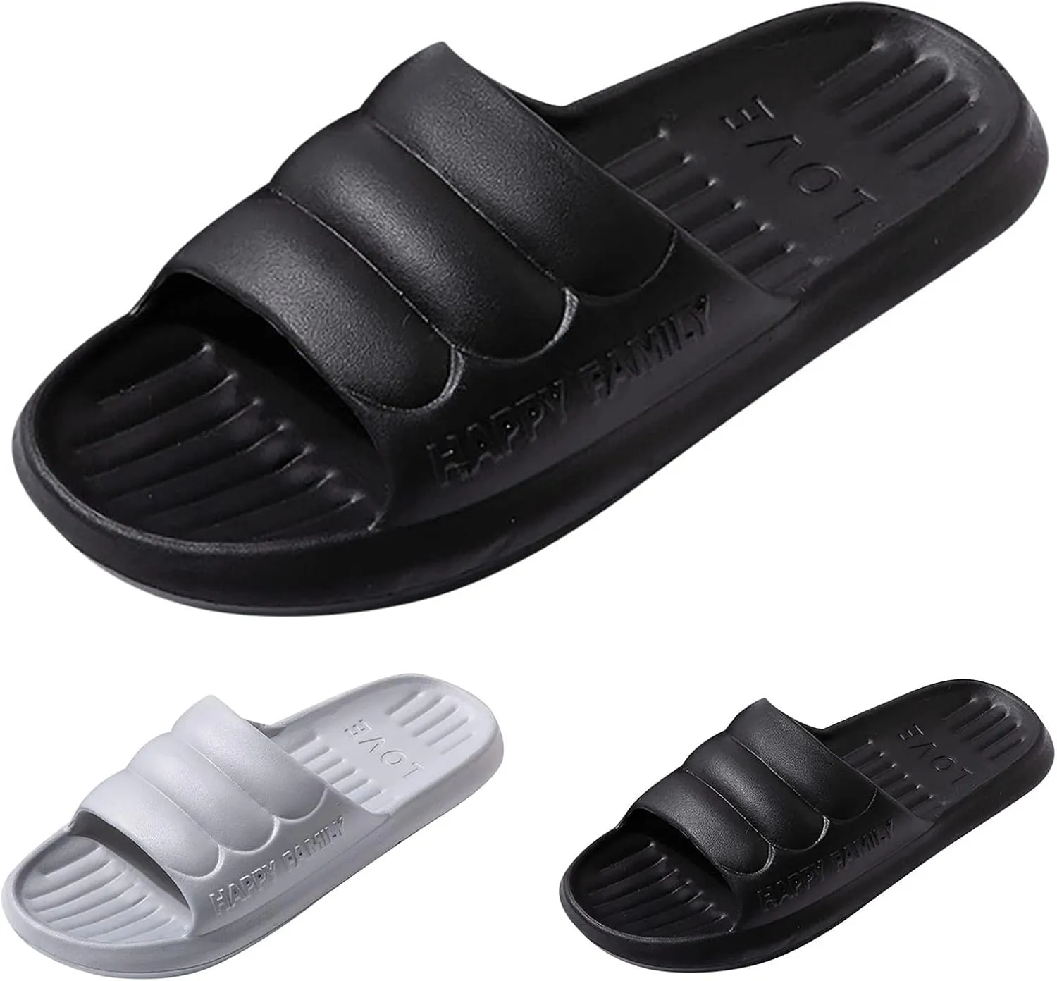 Shower Slippers Waterproof Flip Flops for Men Ultra Comfort Non-Slip Shower Sandals Indoor and Outdoor