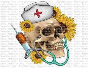 Skully Nurse - Waterslide, Sublimation Transfers