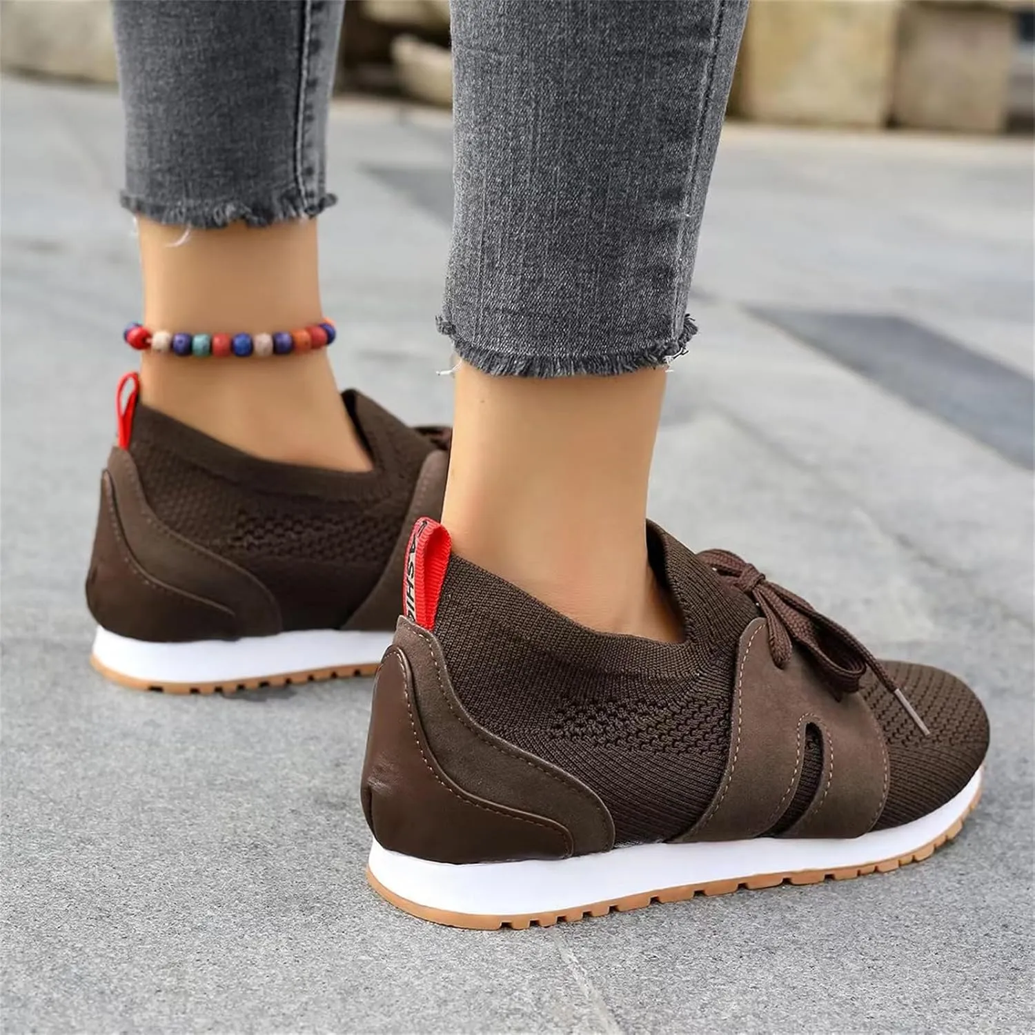 Slip On Sneakers Women Arch Support Walking Shoes Lightweight Running Jogging Classic Casual Athletic Tennis Shoes