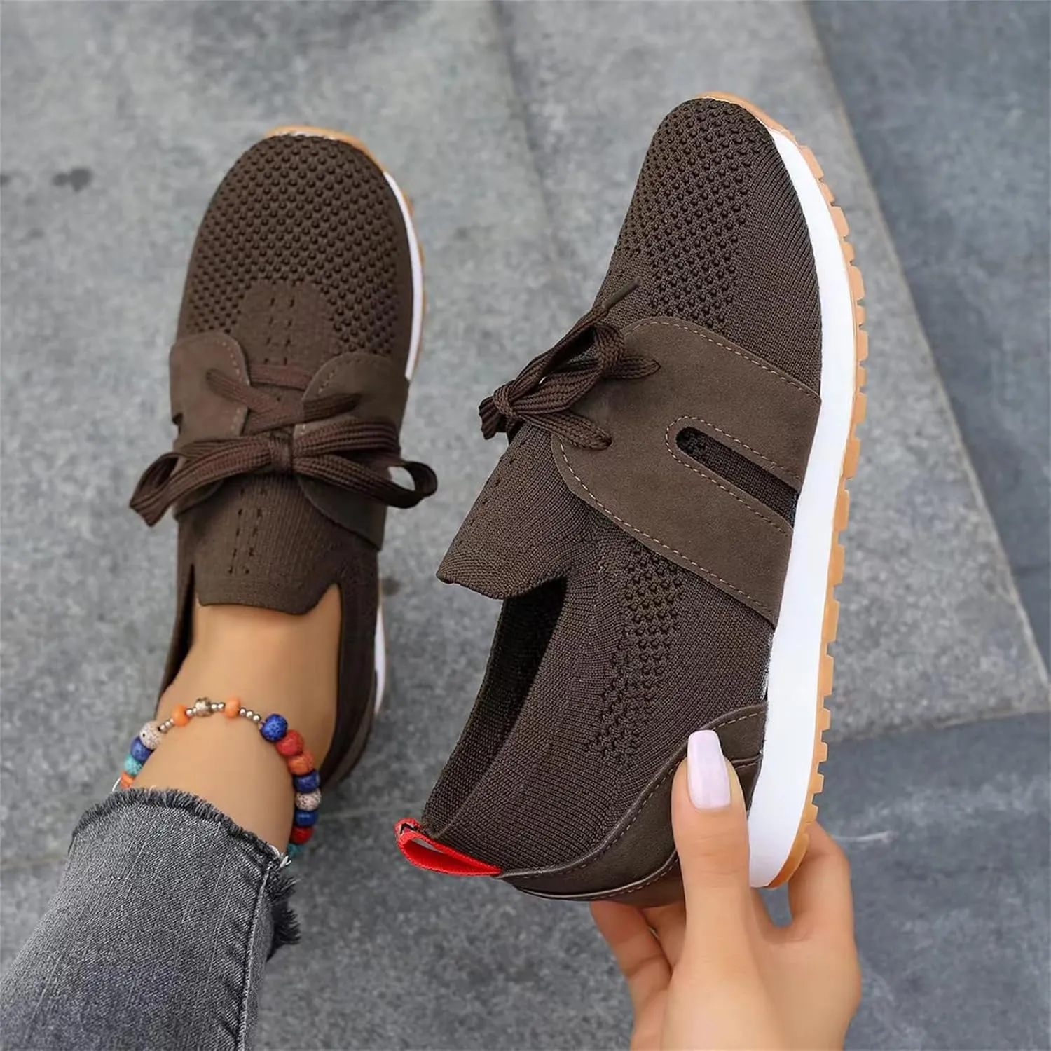 Slip On Sneakers Women Arch Support Walking Shoes Lightweight Running Jogging Classic Casual Athletic Tennis Shoes