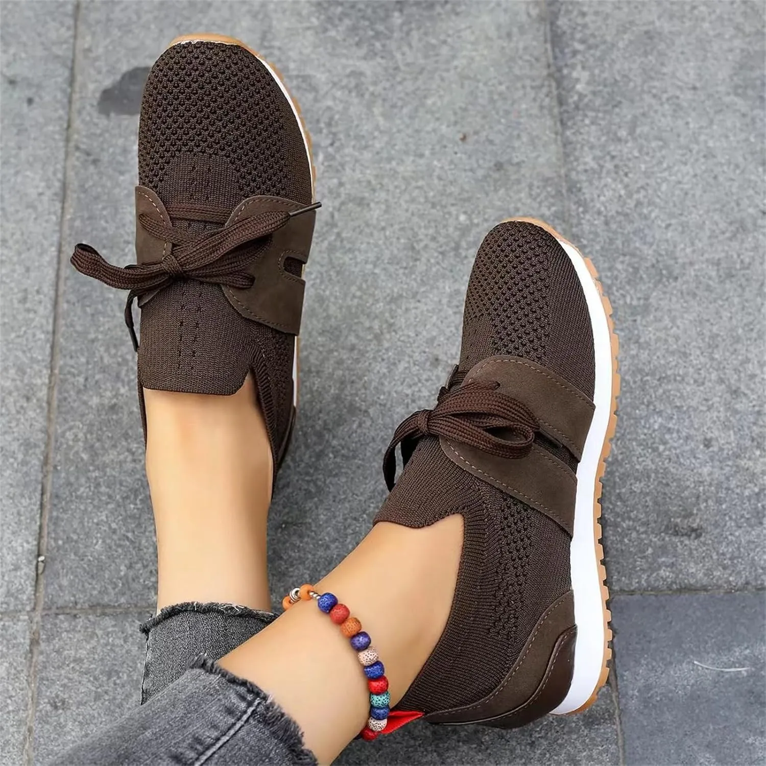 Slip On Sneakers Women Arch Support Walking Shoes Lightweight Running Jogging Classic Casual Athletic Tennis Shoes